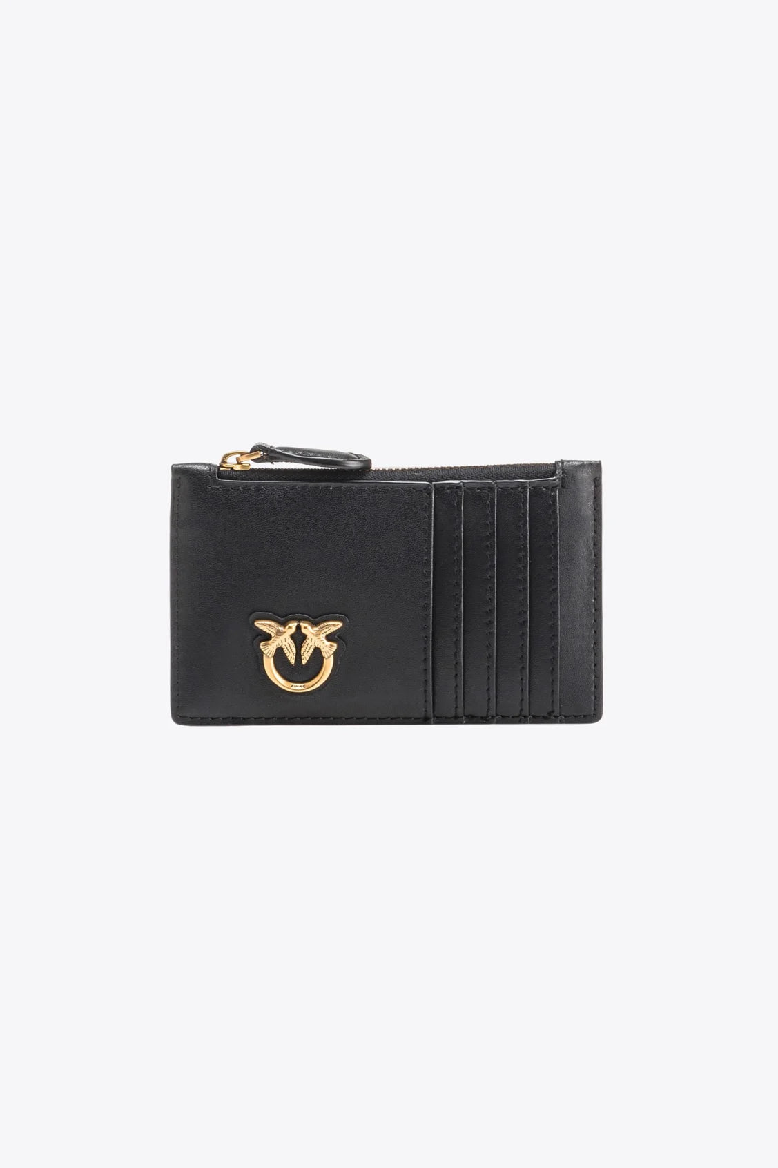 Porta Carte con Zip e Logo Pinko / Nero - Ideal Moda