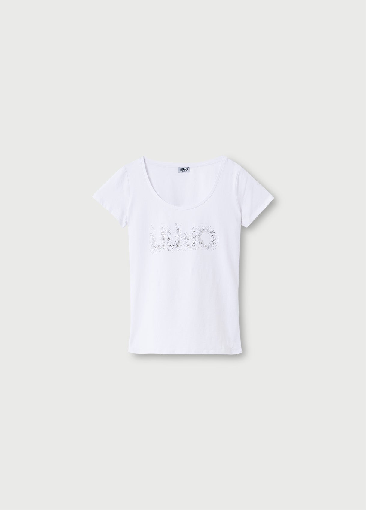 T-shirt con applicazioni gioiello / Bianco - Ideal Moda