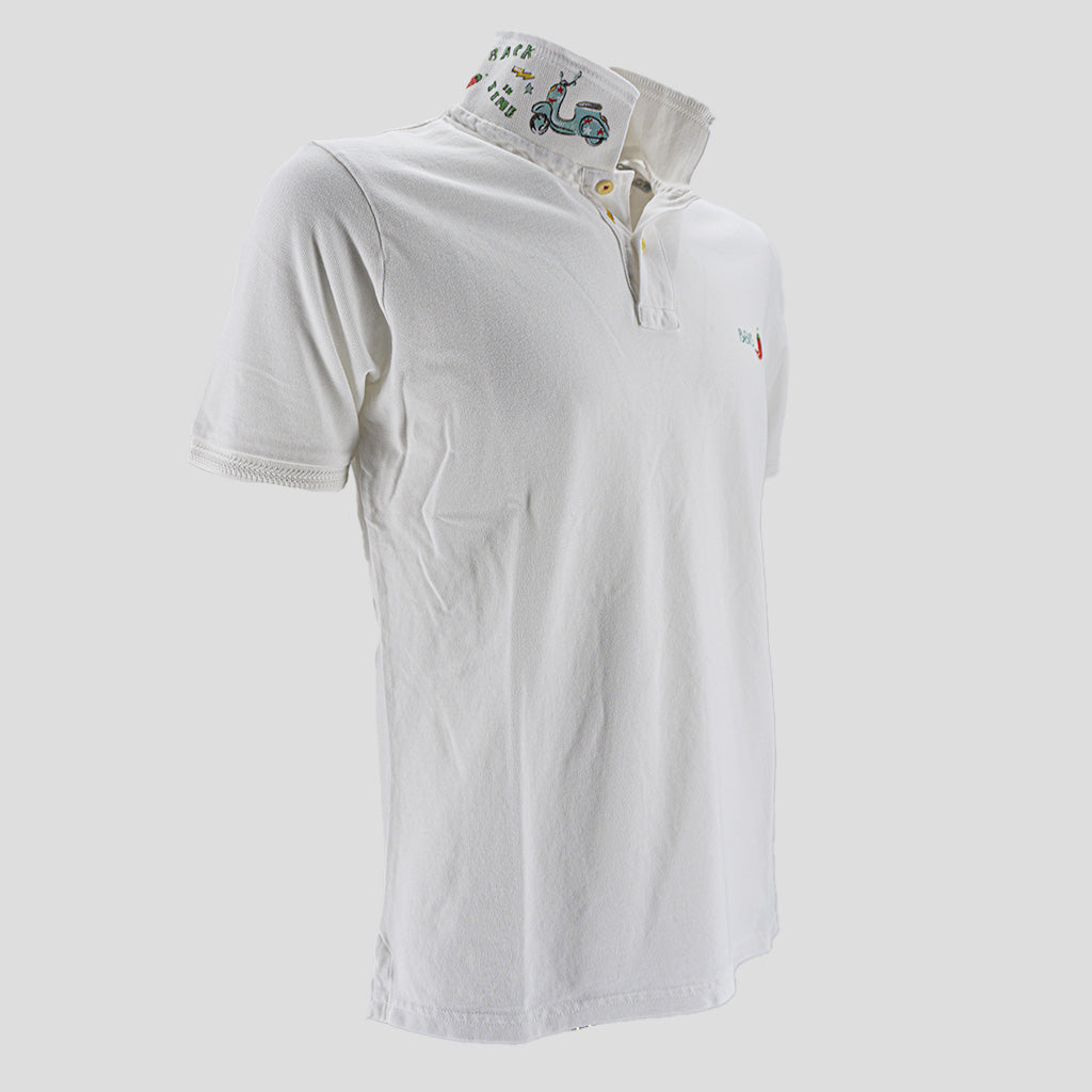 Polo con Ricami / Bianco - Ideal Moda