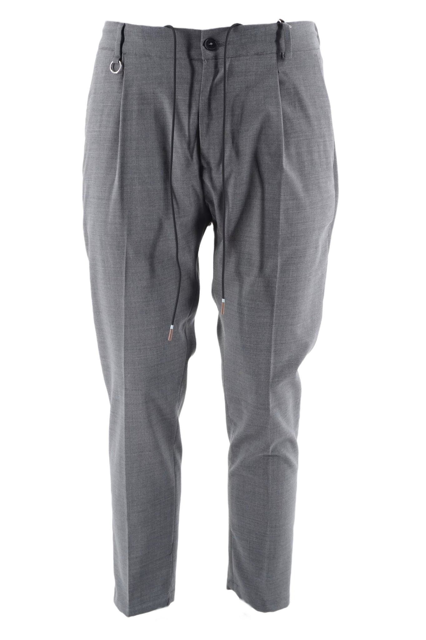 Pantalone Effetto Lana con Coulisse Golden Craft / Grigio - Ideal Moda