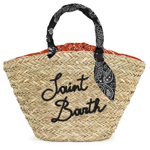 Borsa in Paglia Mc2 Saint Barth / Nero - Ideal Moda