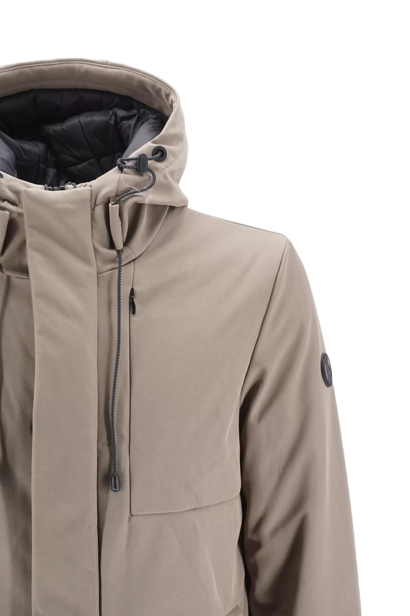 Giaccone in Softshell Clinchberry / Beige - Ideal Moda