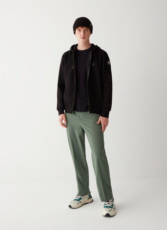 Felpa Full Zip con Cappuccio Colmar / Nero - Ideal Moda