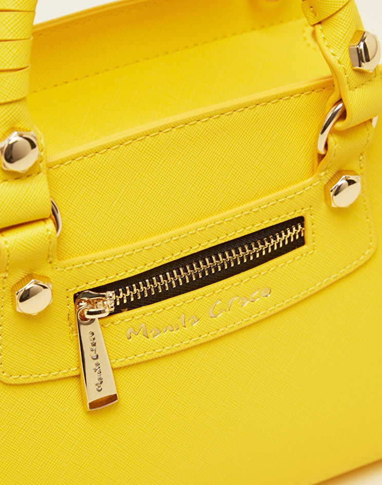 Borsa Mirama Medium con Logo Manila Grace / Giallo - Ideal Moda
