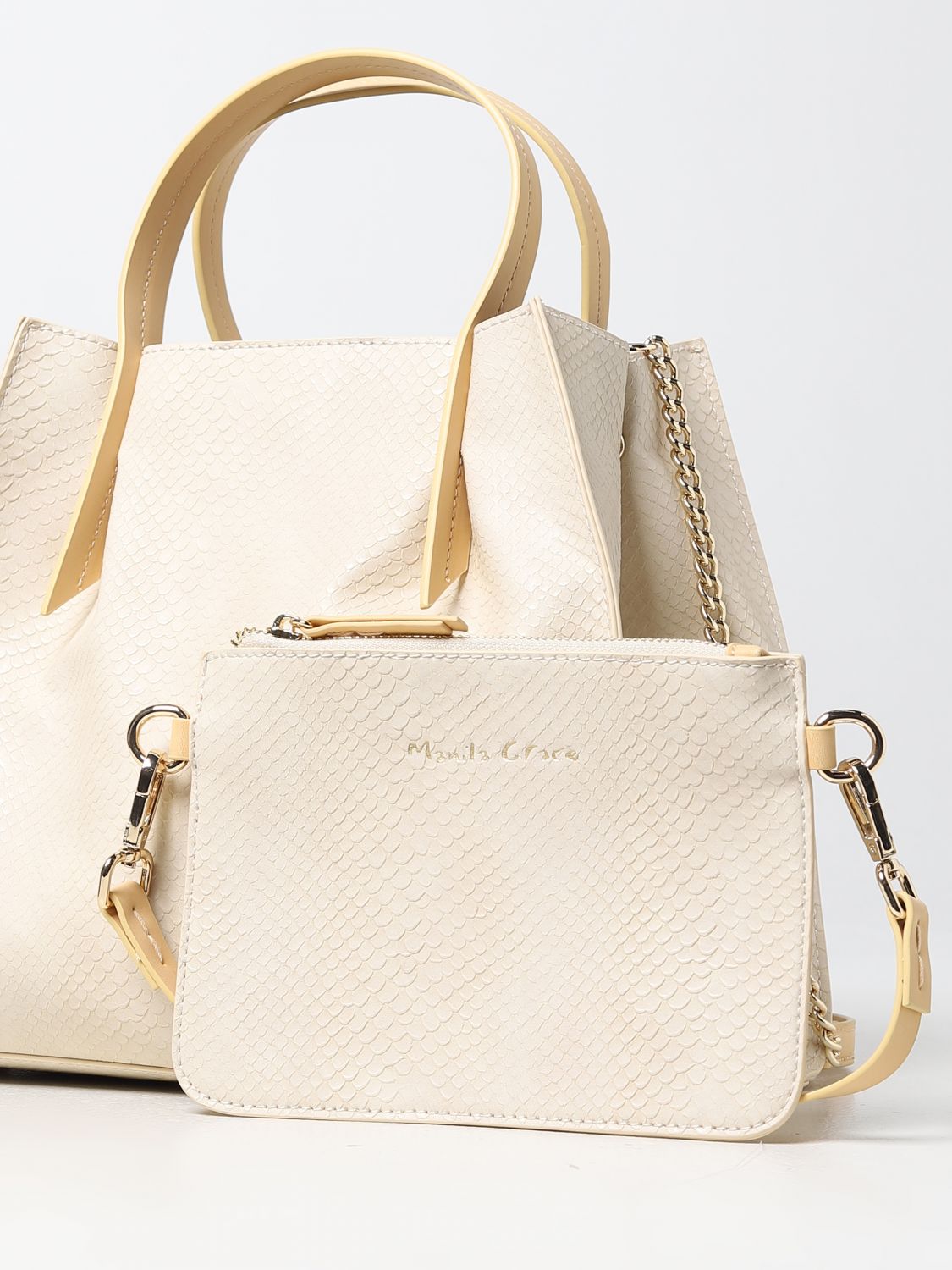 Borsa Doris a Spalla Manila Grace / Beige - Ideal Moda