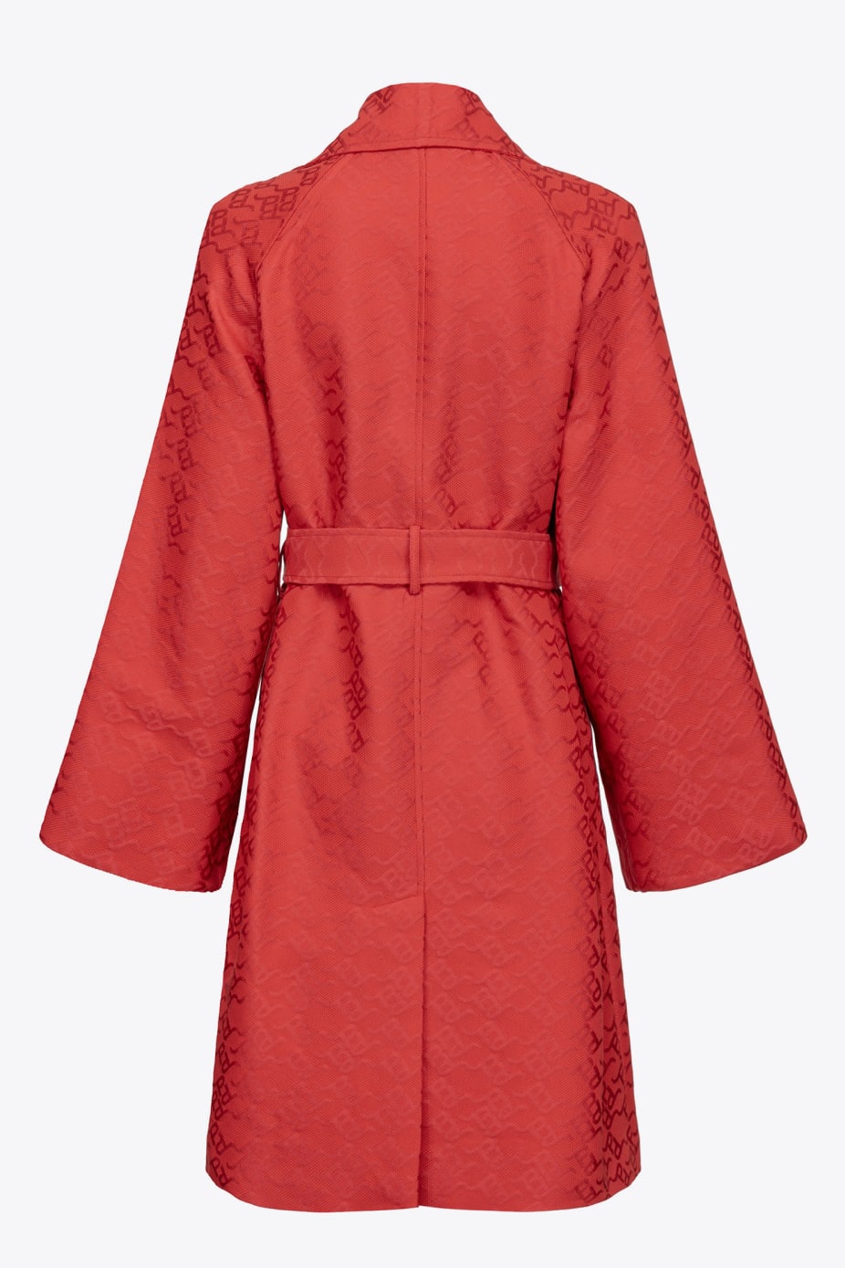Trench Jacquard Logato Pinko / Rosso - Ideal Moda