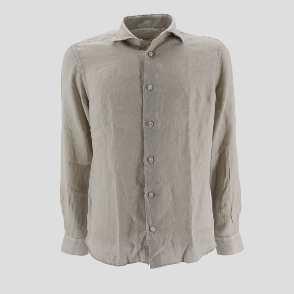 Camicia in Puro Lino / Beige - Ideal Moda