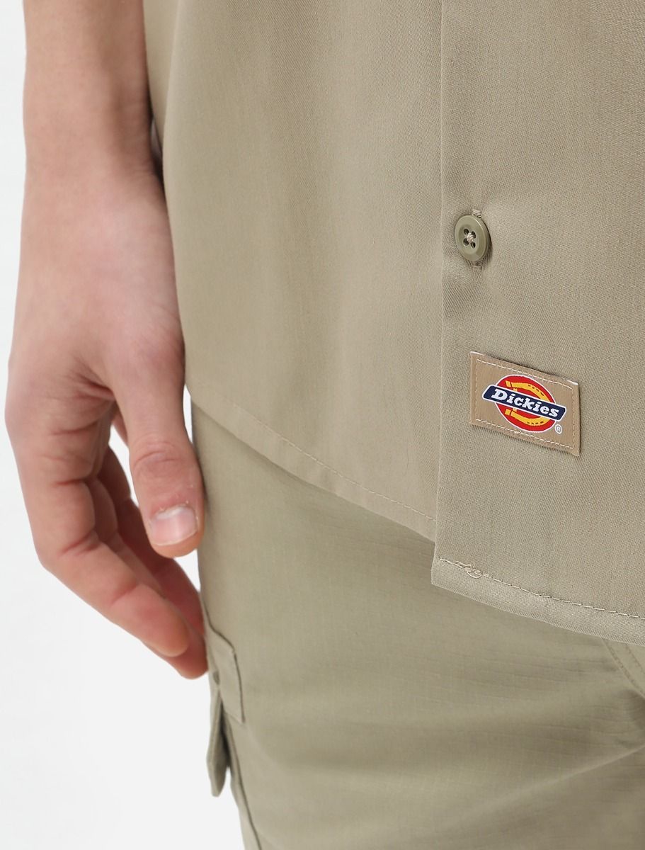 Camicia Work Shirt con Logo Dickies / Beige - Ideal Moda
