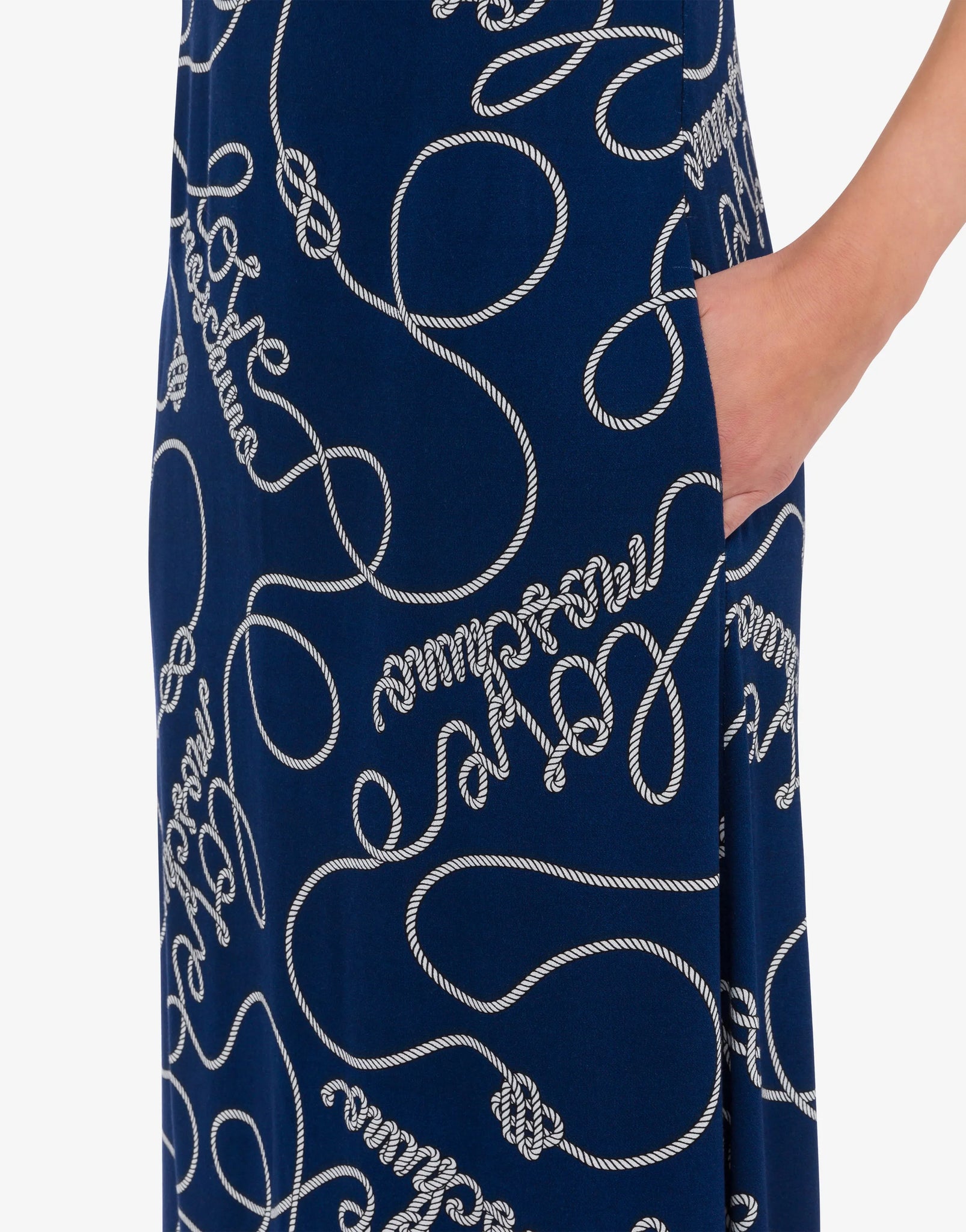 Abito Lungo con Stampa Love Moschino / Blu - Ideal Moda