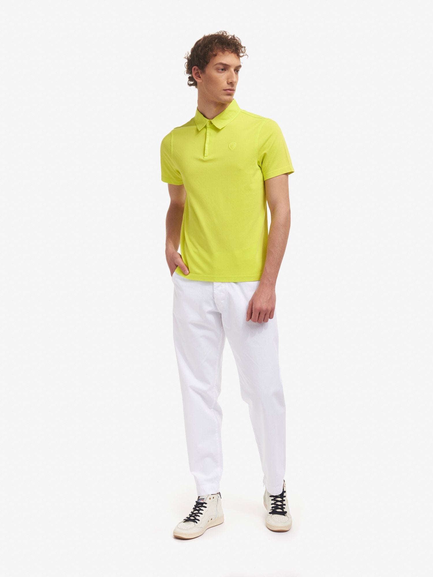 Polo Collo in Popeline / Giallo - Ideal Moda