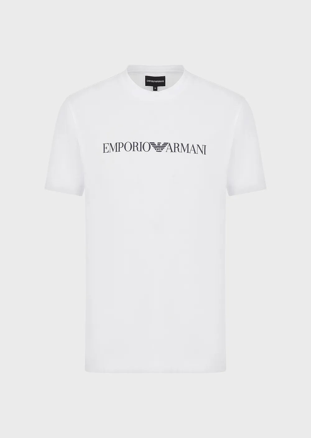 T-Shirt in Pima con Logo Emporio Armani / Bianco - Ideal Moda