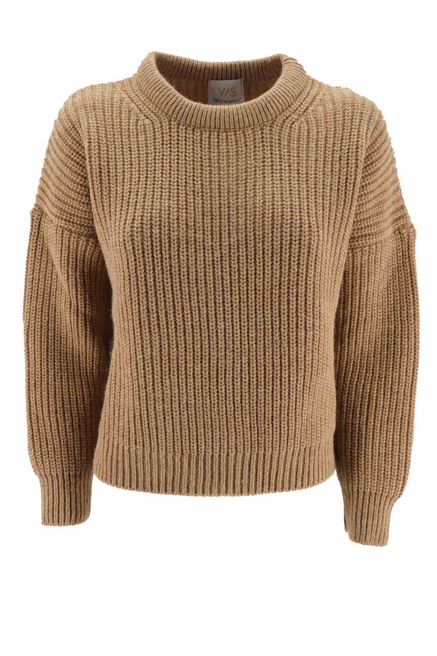 Maglia Very Simple Girocollo / Beige - Ideal Moda