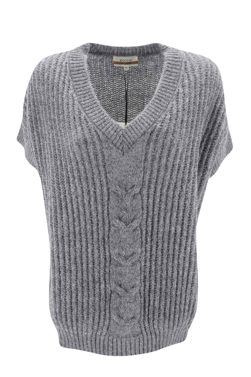 Maglia Kocca Mezze Maniche / Grigio - Ideal Moda