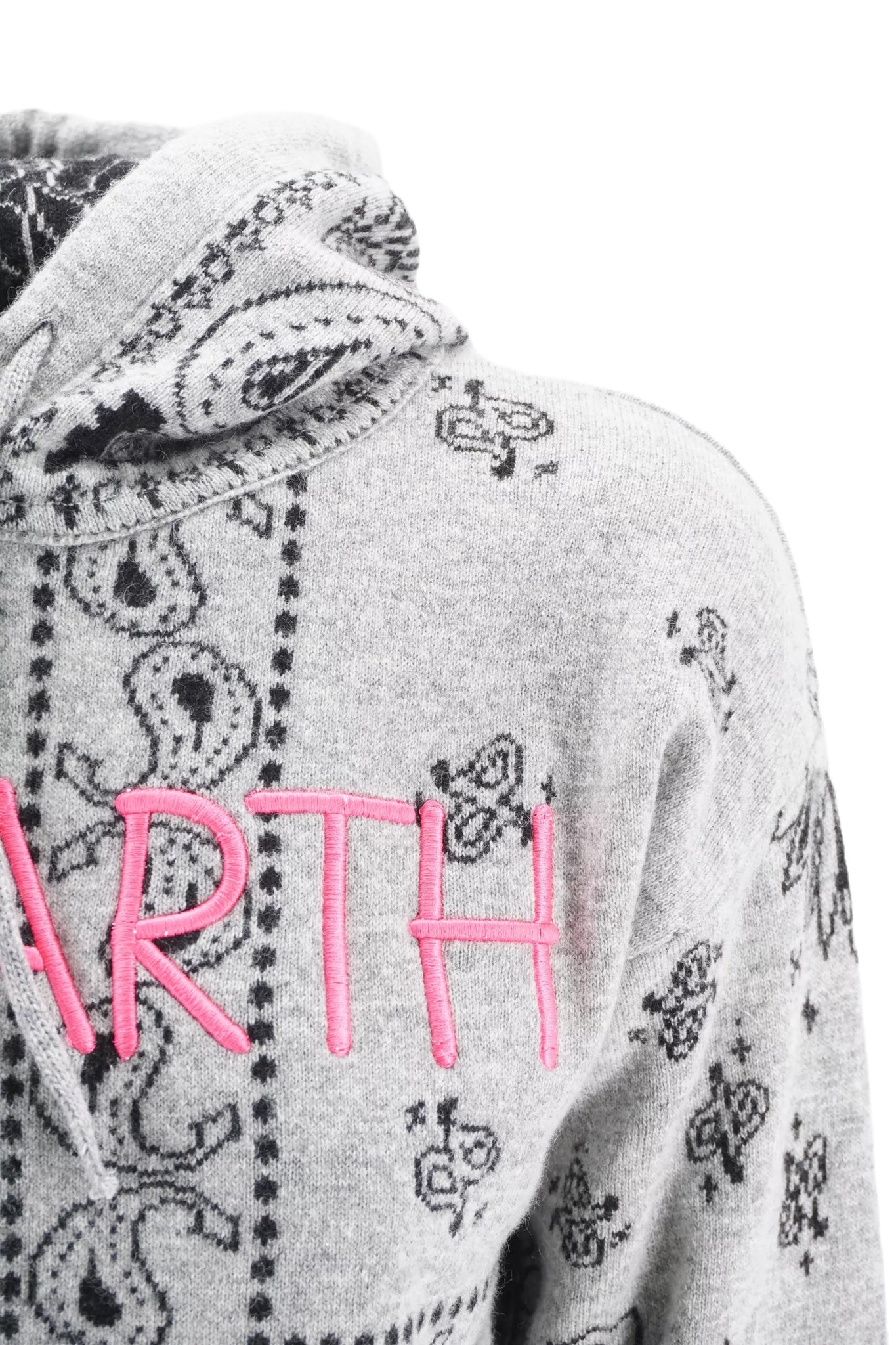 Maglia con Ricamo Frontale Mc2 Saint Barth / Grigio - Ideal Moda