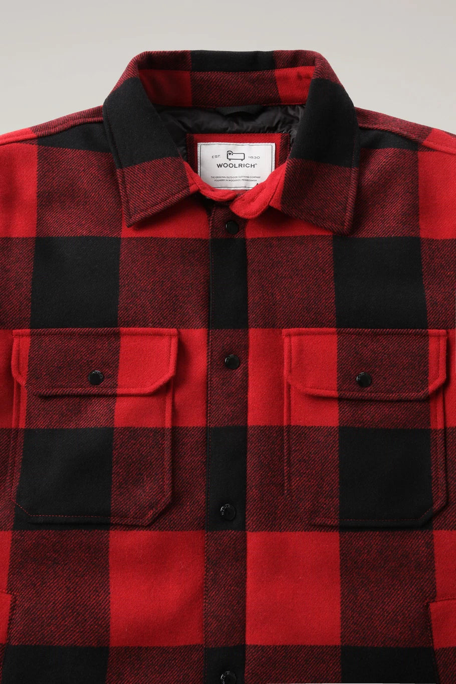 Giacca Camicia a Fantasia Woolrich / Rosso - Ideal Moda