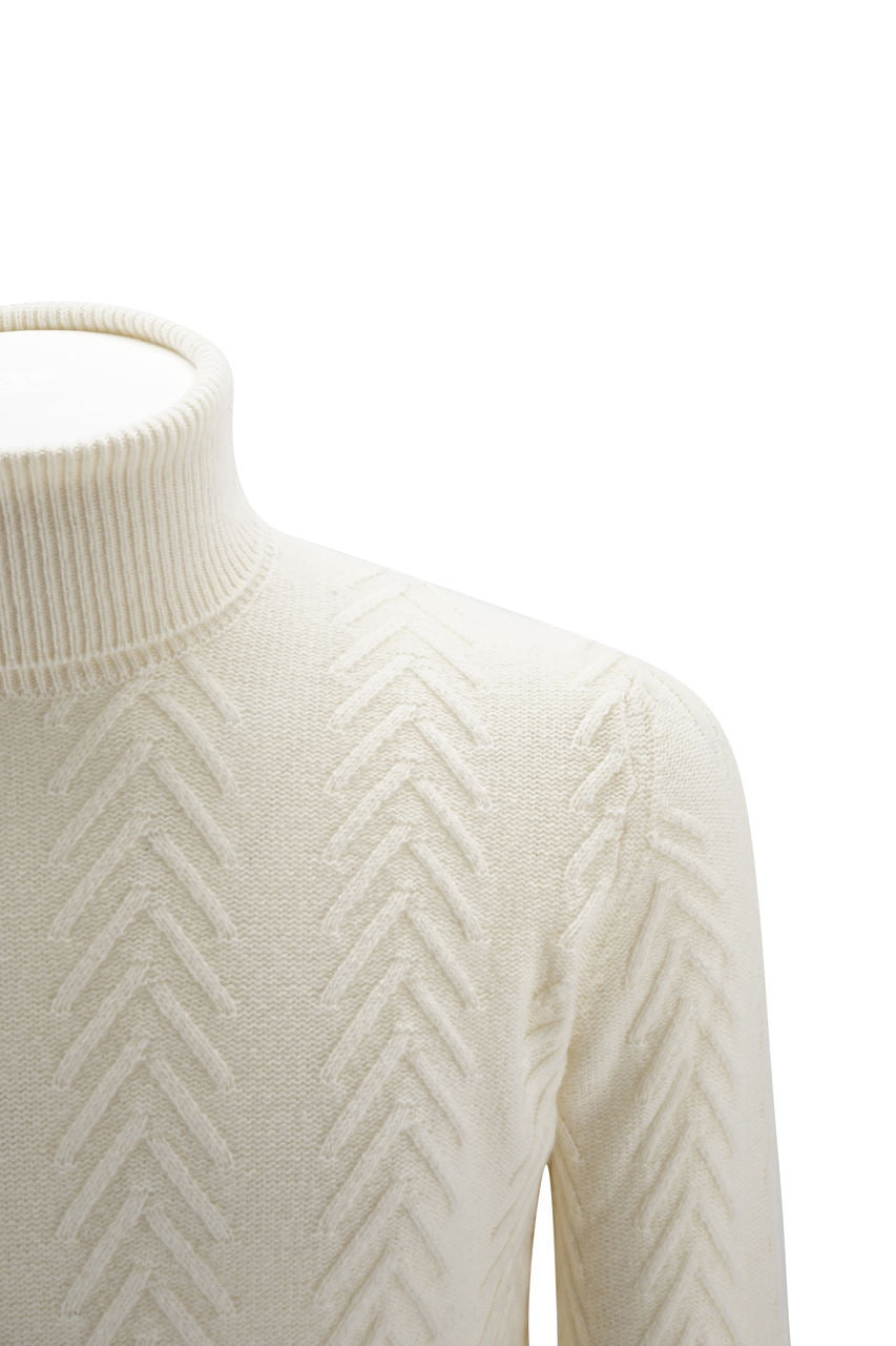 Maglia 40 Weft a collo alto / Bianco - Ideal Moda