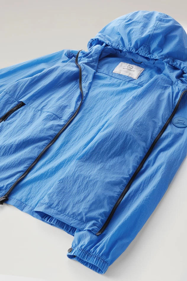 Giacca a Vento in Nylon Woolrich / Azzurro - Ideal Moda