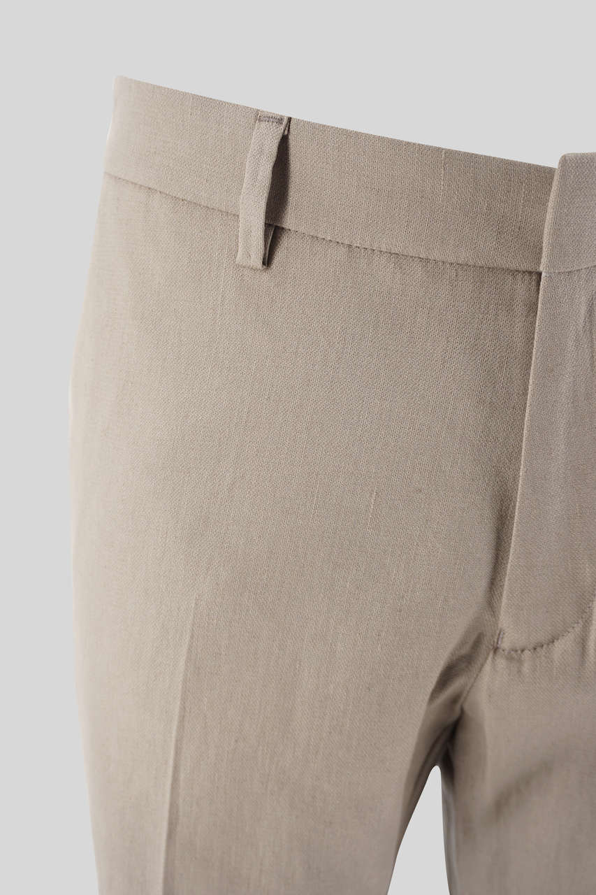 Pantalone chino con risvolto / Beige - Ideal Moda