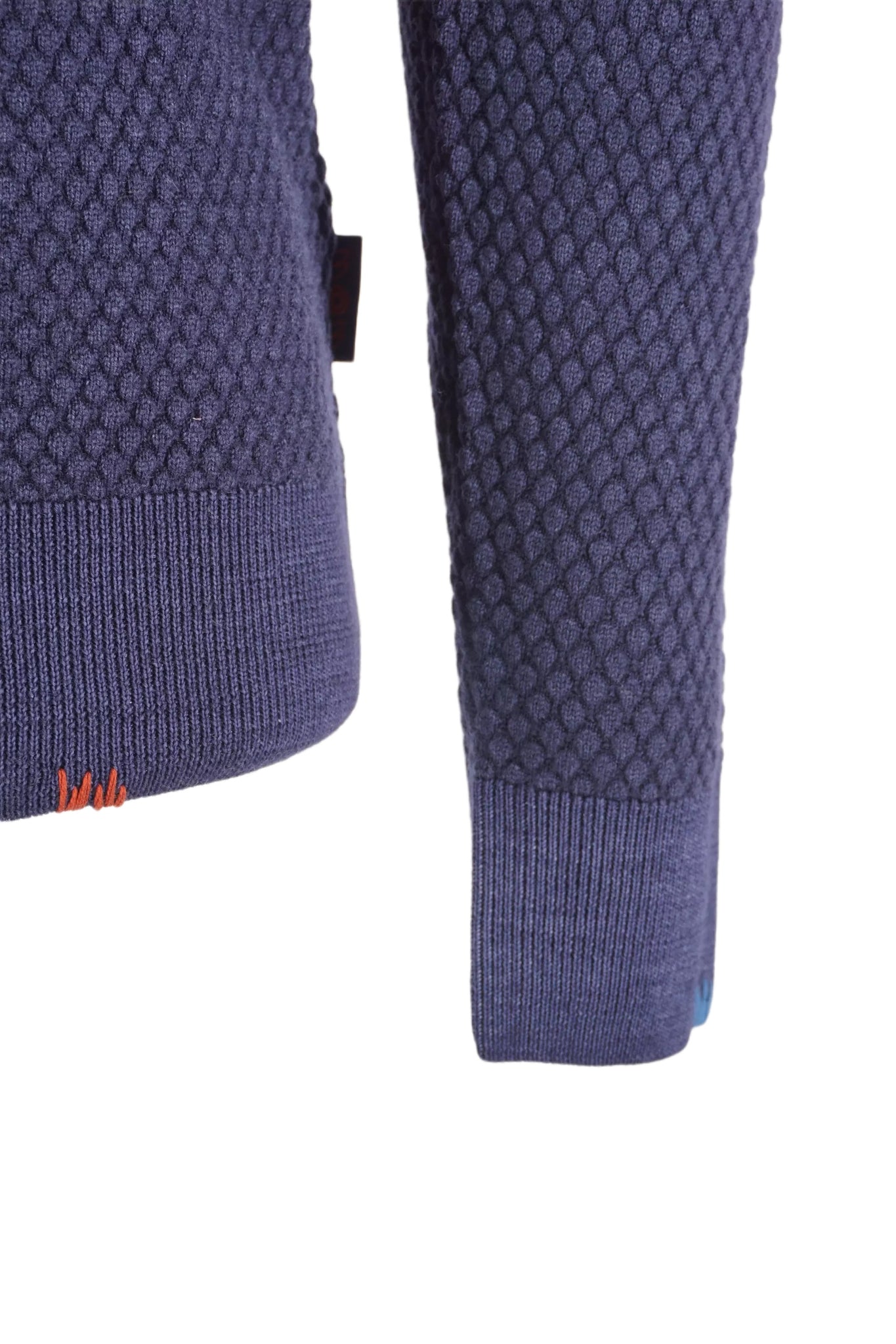 Maglia Girocolllo con Tramatura Bob / Blu - Ideal Moda