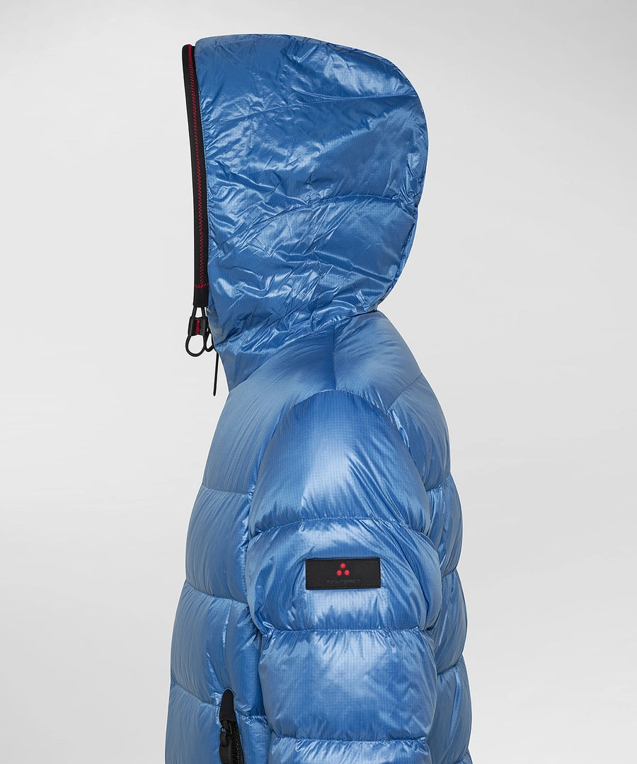 Piumino in Nylon con Cappuccio Peuterey / Azzurro - Ideal Moda