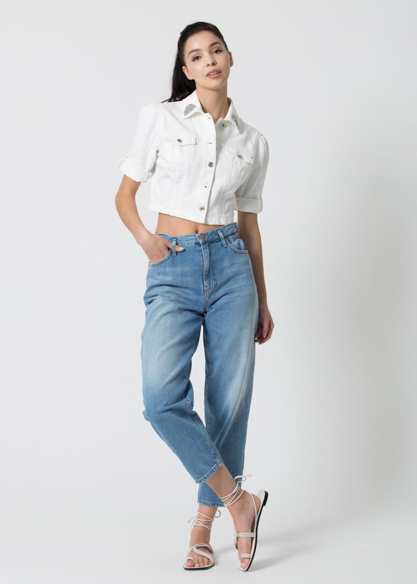 Jeans con on sale molla alla caviglia