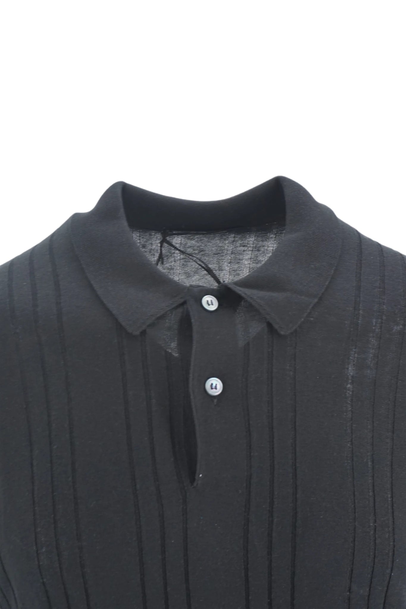 Polo in Seta Tagliatore / Nero - Ideal Moda