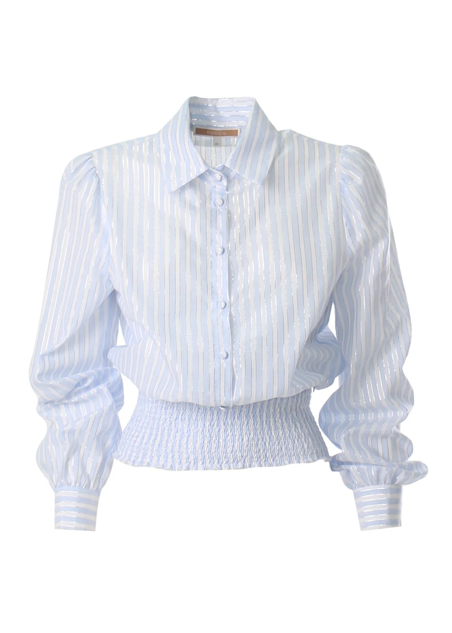 Camicia con Fascia in Vita Kocca / Celeste - Ideal Moda