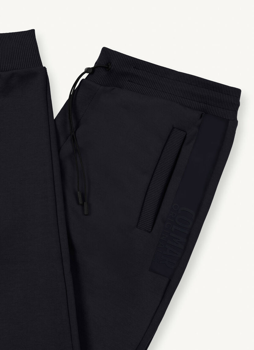 Pantaloni in Felpa con Scritta Transfer / Blu - Ideal Moda