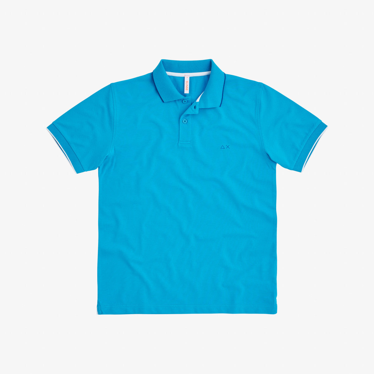 Polo Small Stripe On Collar / Azzurro - Ideal Moda