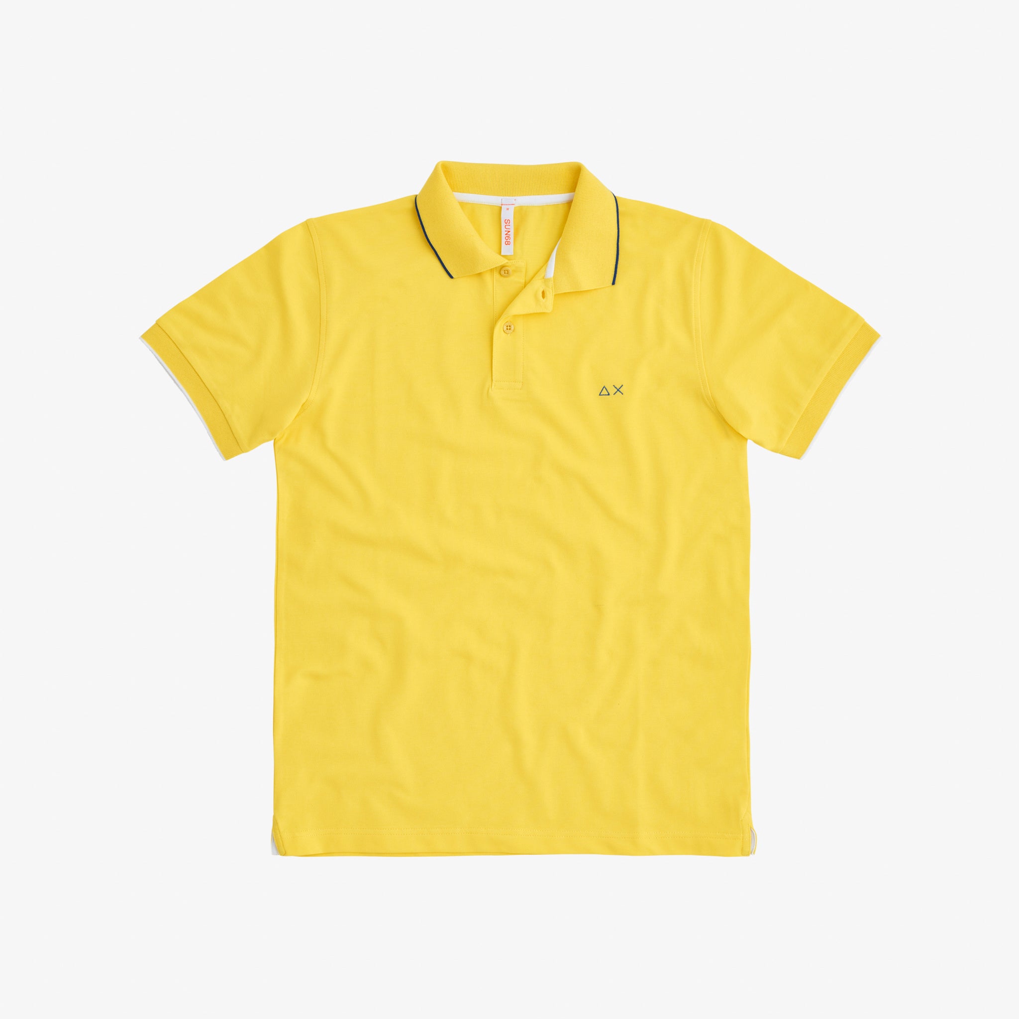 Polo Small Stripe On Collar / Giallo - Ideal Moda