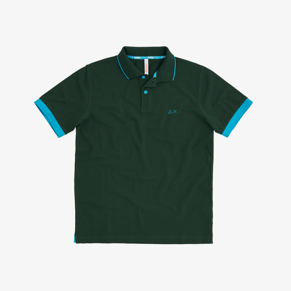 Polo Small Stripe Fluo On Collar / Verde - Ideal Moda