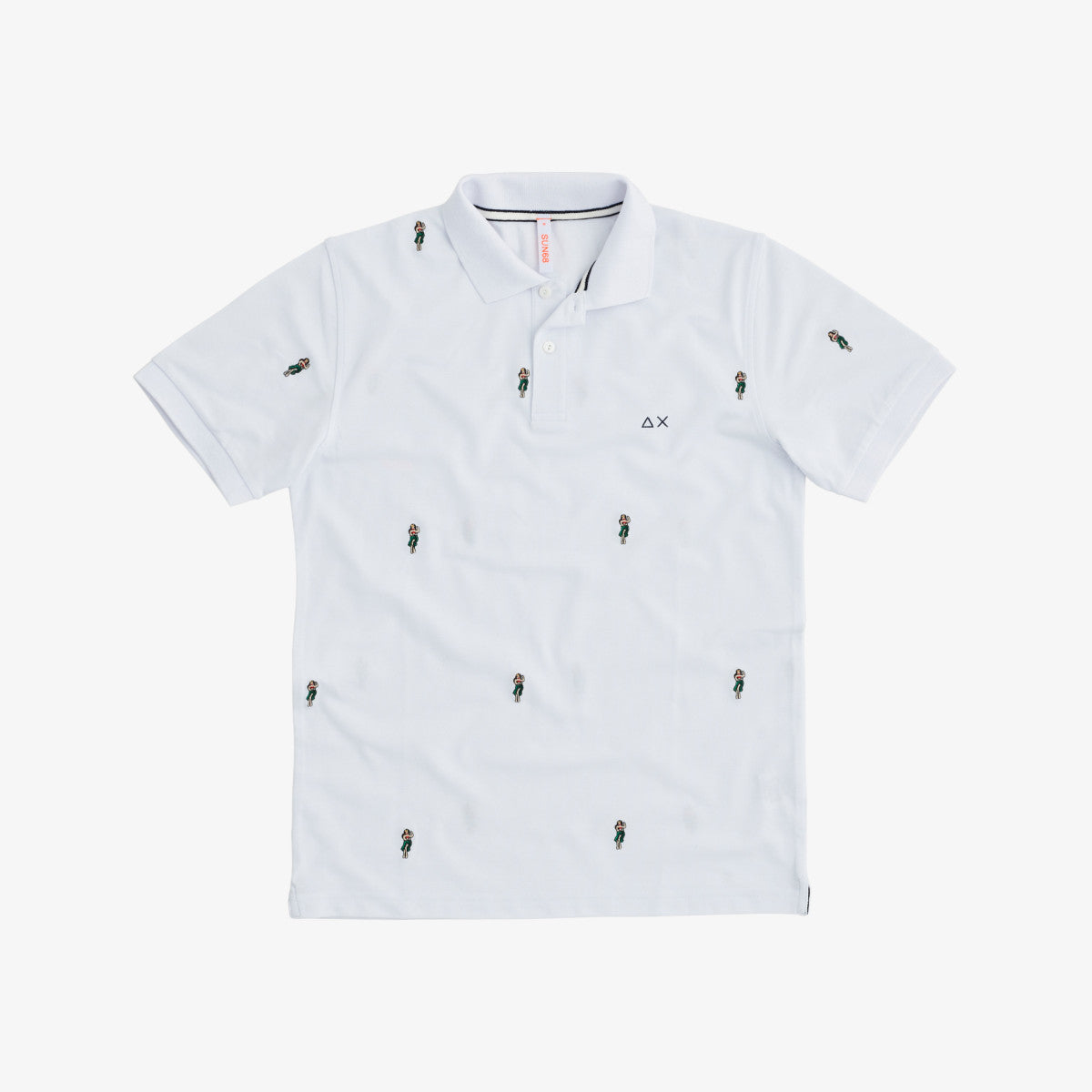 Polo Full Embrodery / Bianco - Ideal Moda