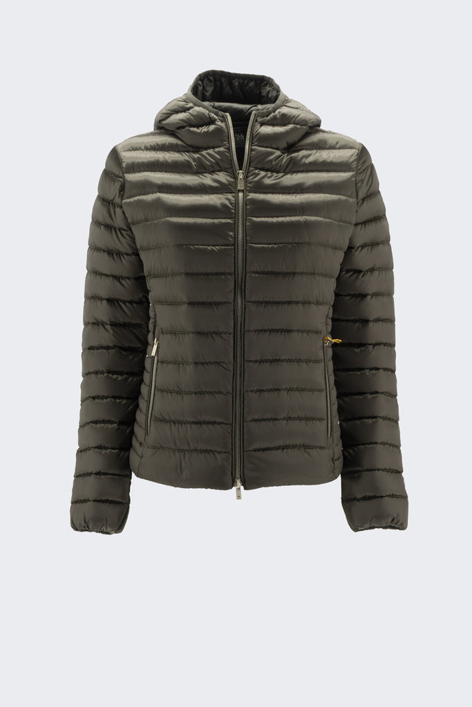 Piumino con Cappuccio Aghata / Verde - Ideal Moda