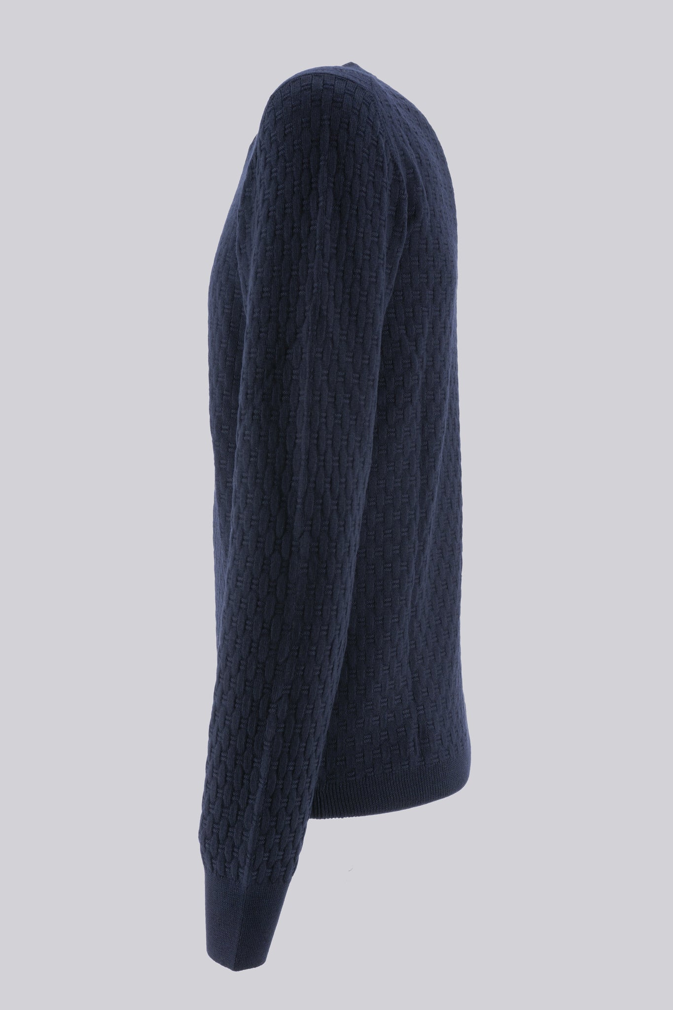 Maglia in Lana con Tramatura / Blu - Ideal Moda