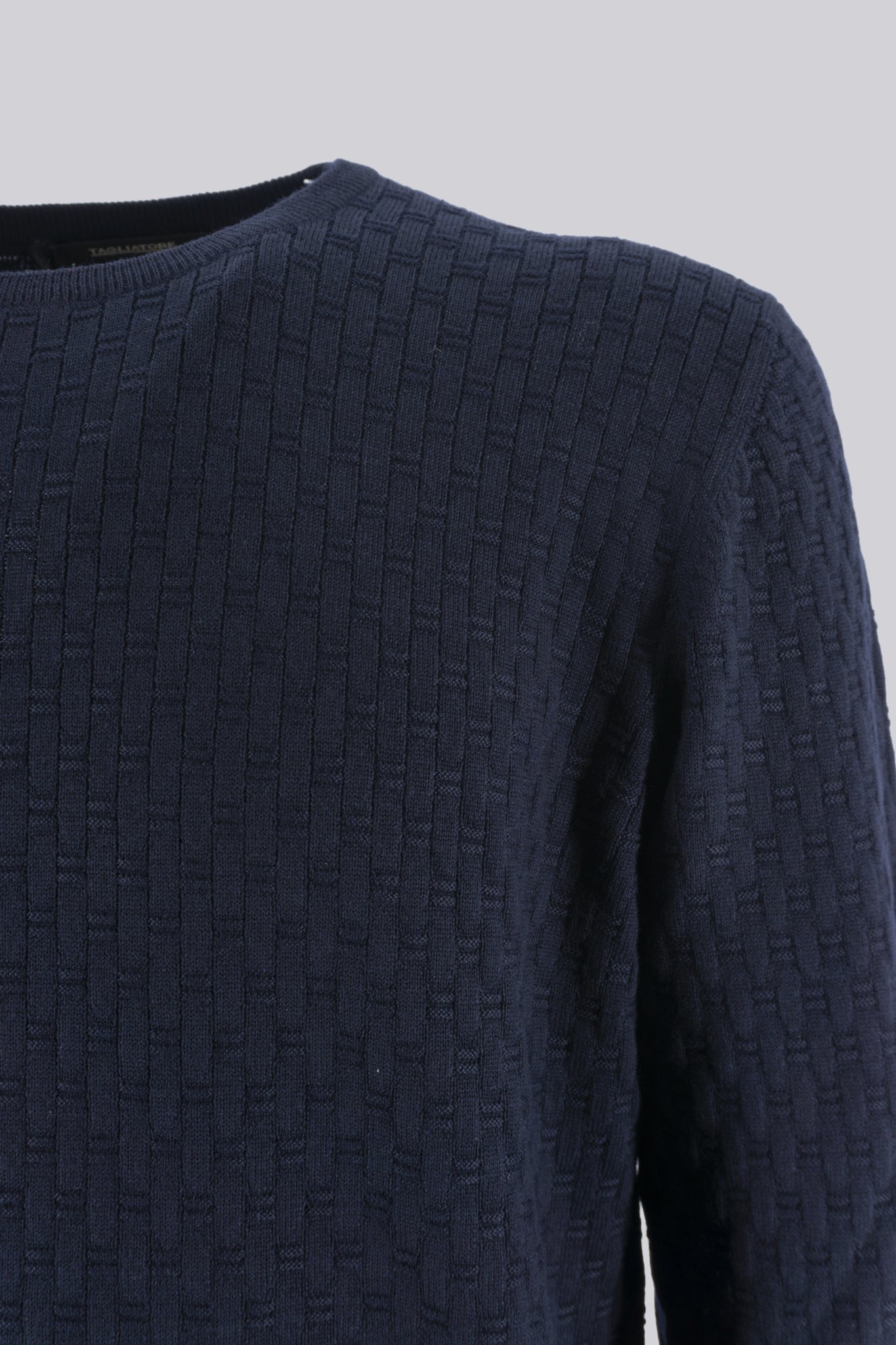 Maglia in Lana con Tramatura / Blu - Ideal Moda