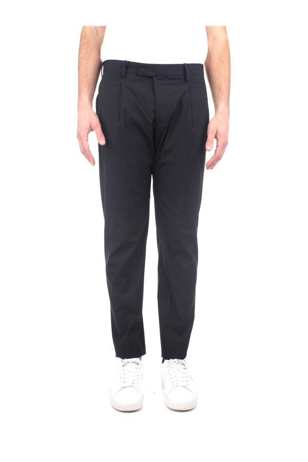 Pantalone con una pince in lana / Blu - Ideal Moda