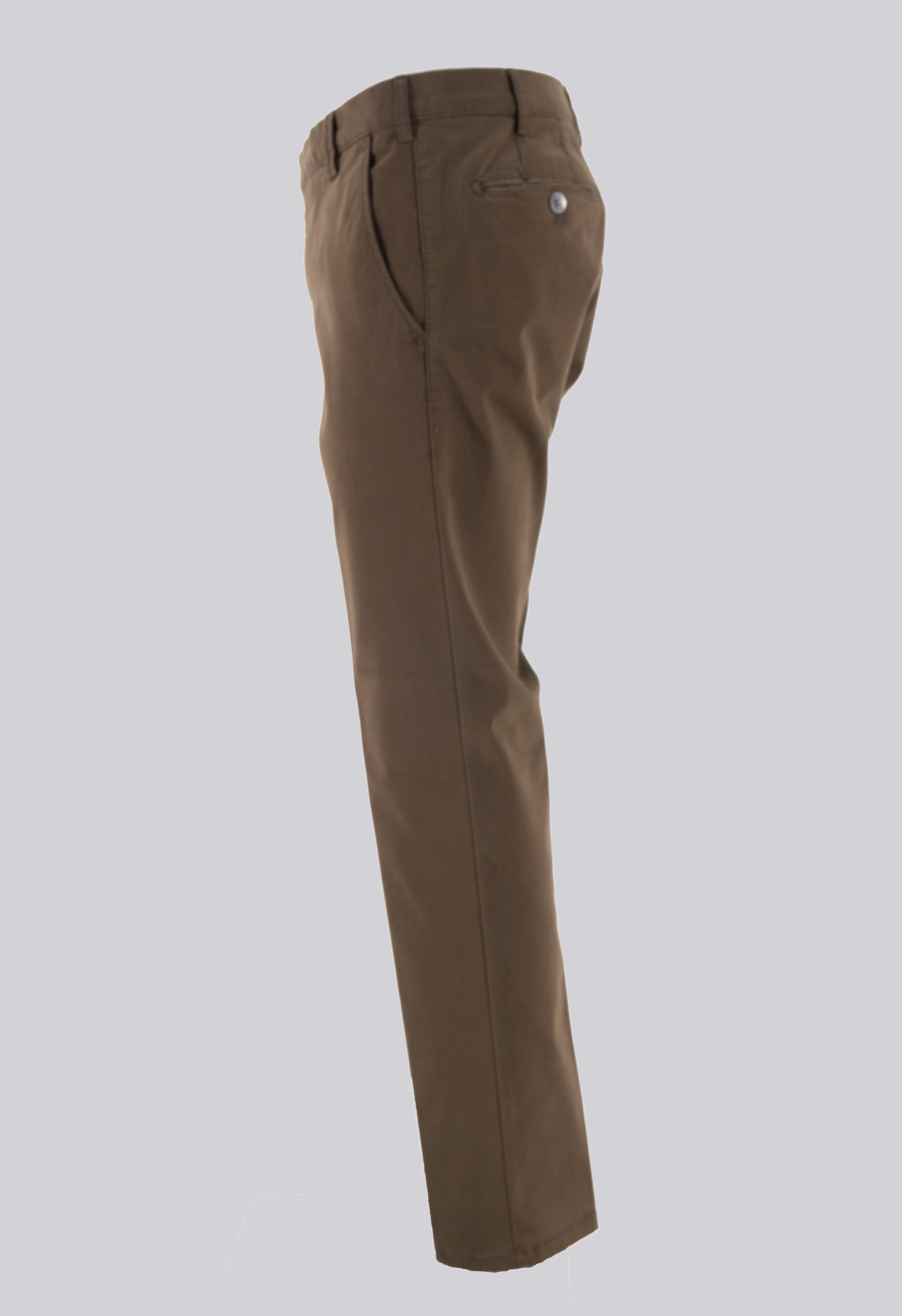 Chino In Pure Organic Cotton / Marrone - Ideal Moda
