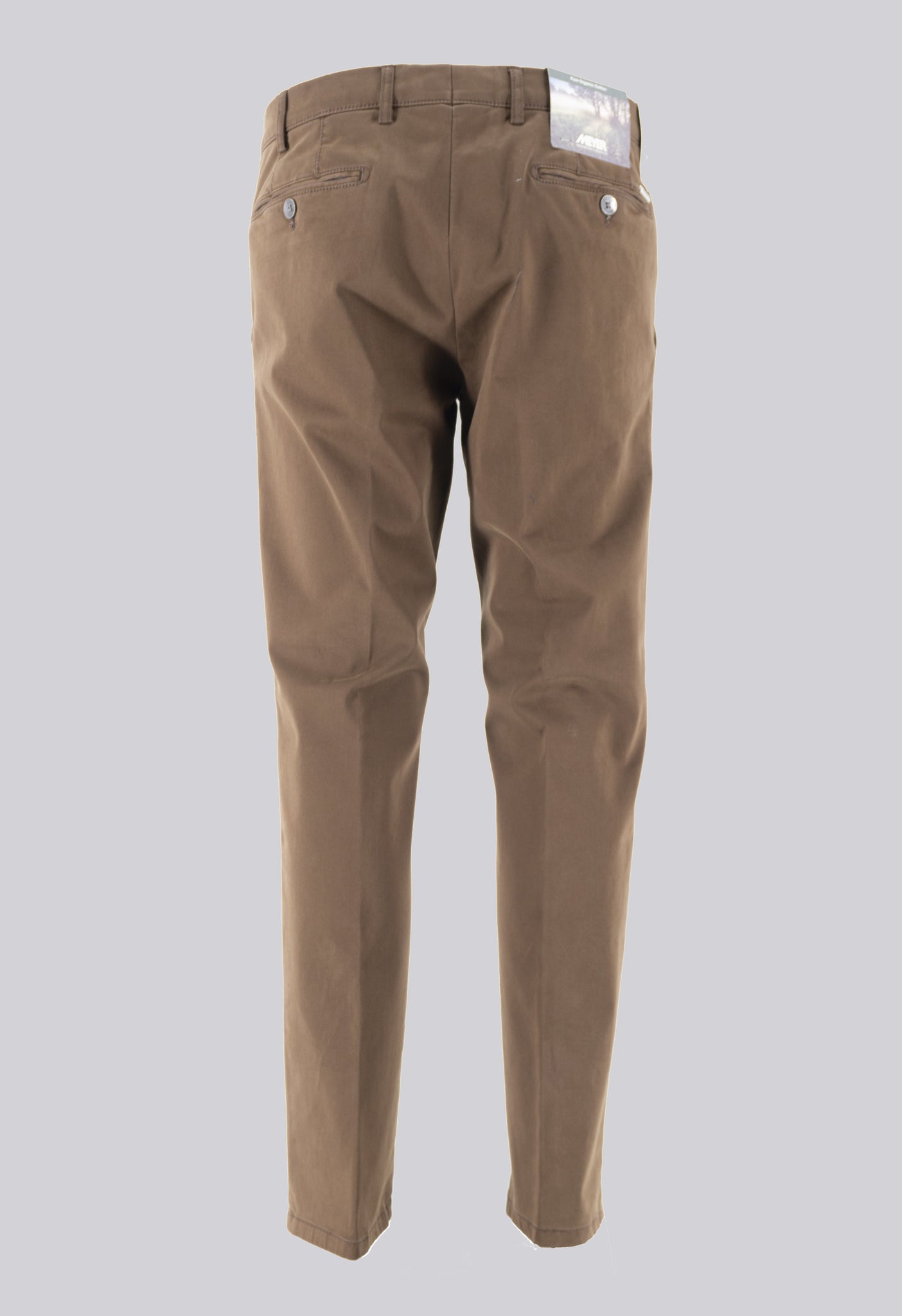 Chino In Pure Organic Cotton / Marrone - Ideal Moda
