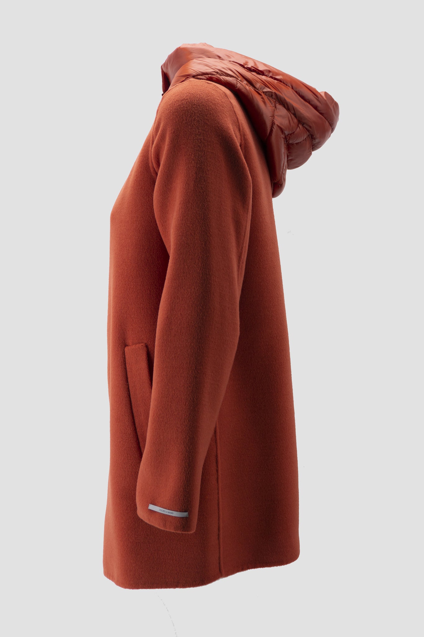Cappotto con Cappuccio / Arancione - Ideal Moda