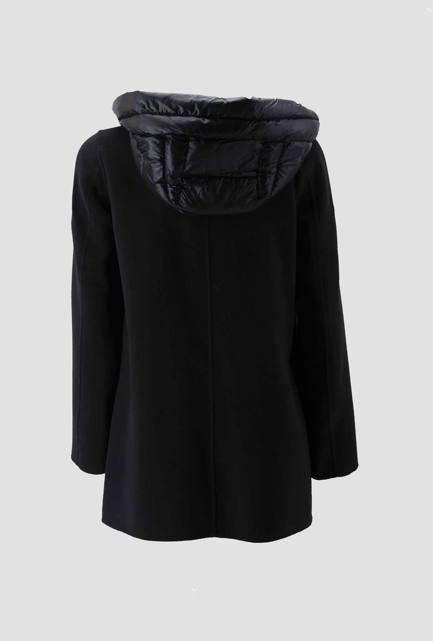 Cappotto con Cappuccio / Nero - Ideal Moda