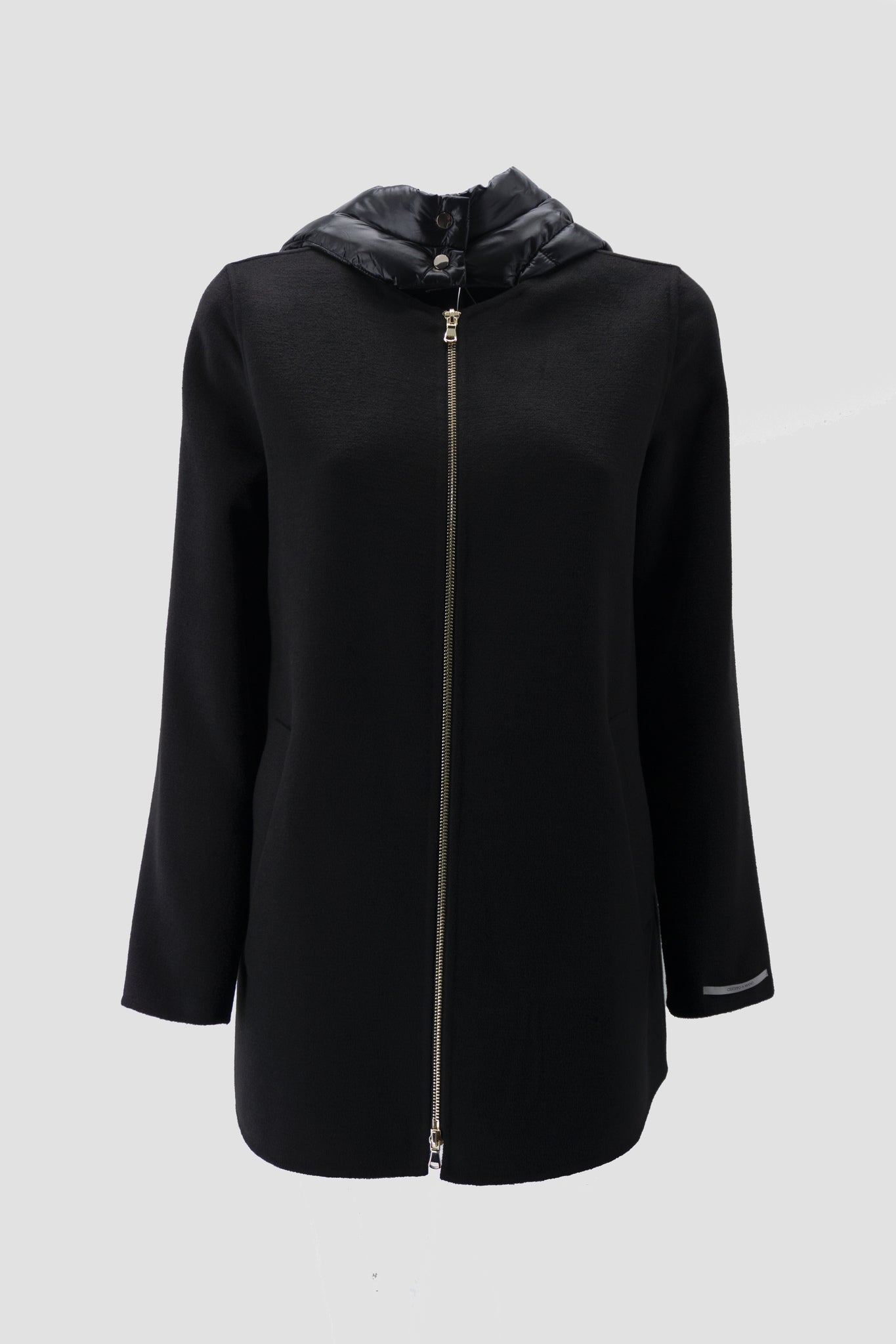 Cappotto con Cappuccio / Nero - Ideal Moda