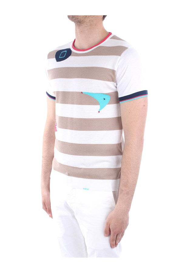T-Shirt girocollo mezze maniche / Multicolor - Ideal Moda