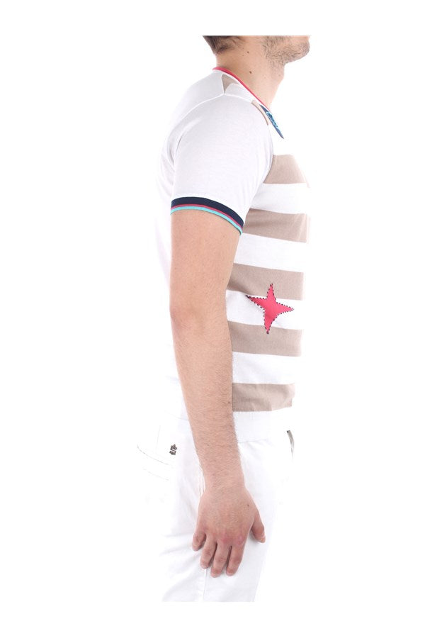 T-Shirt girocollo mezze maniche / Multicolor - Ideal Moda