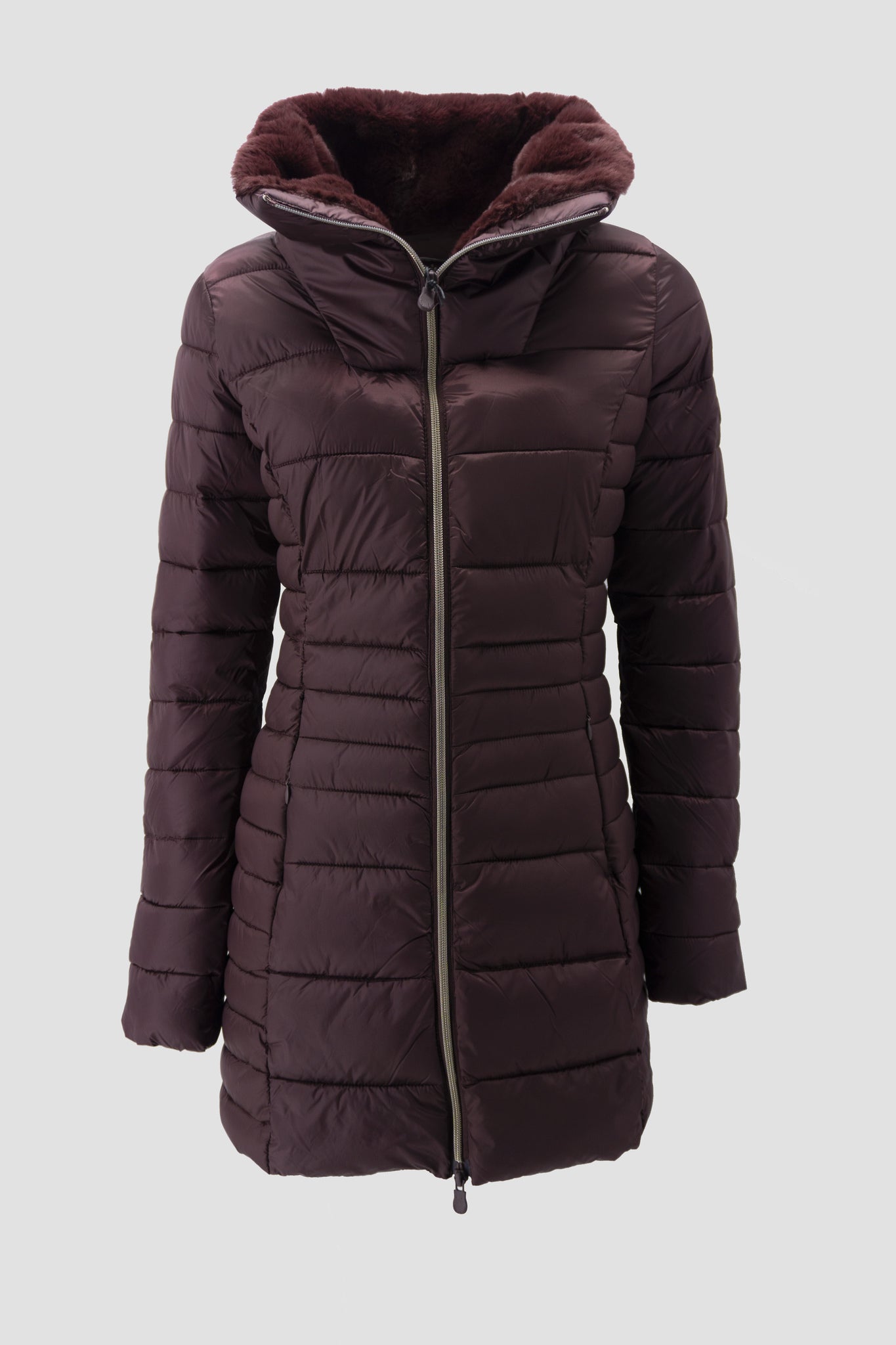 Piumino eco Collo in Piedi / Bordeaux - Ideal Moda