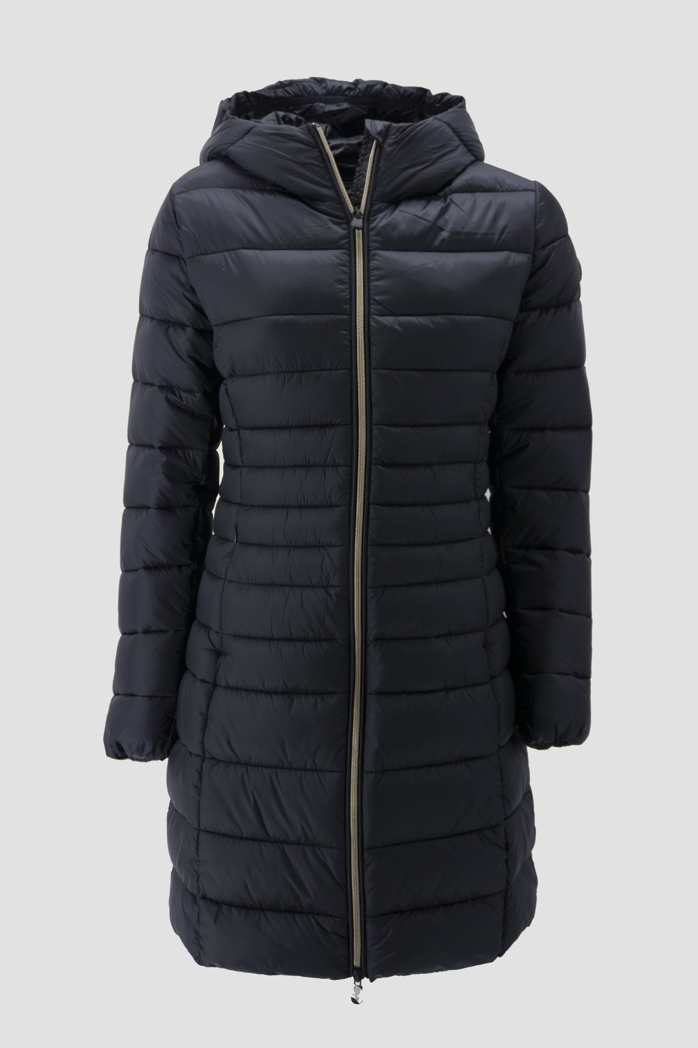 Piumino Lungo Eco in Nylon / Nero - Ideal Moda