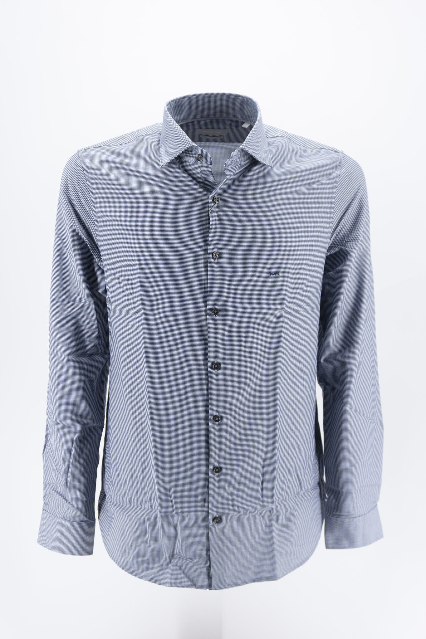 Camicia Slim a Fantasia / Blu - Ideal Moda