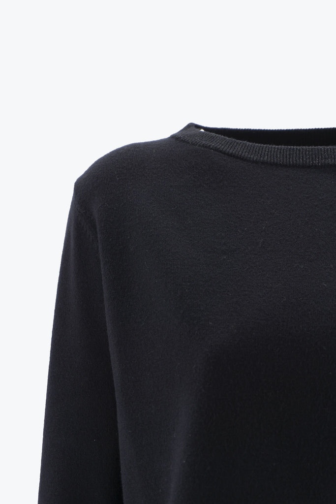 Maglia con Collo Largo / Nero - Ideal Moda