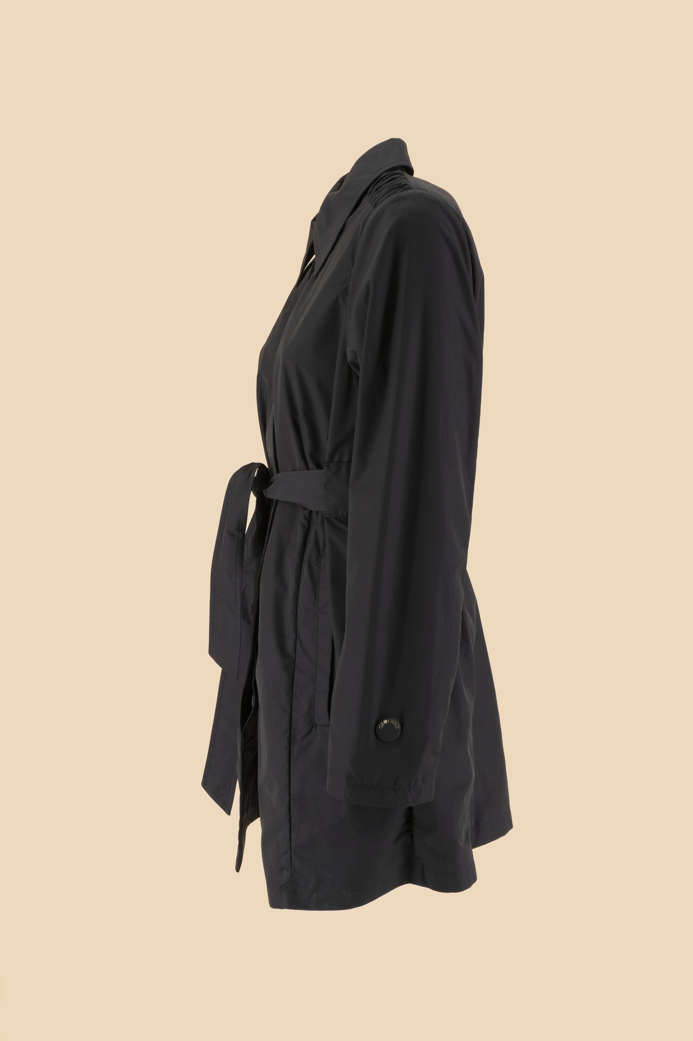 Trench liscio sporty chic / Nero - Ideal Moda