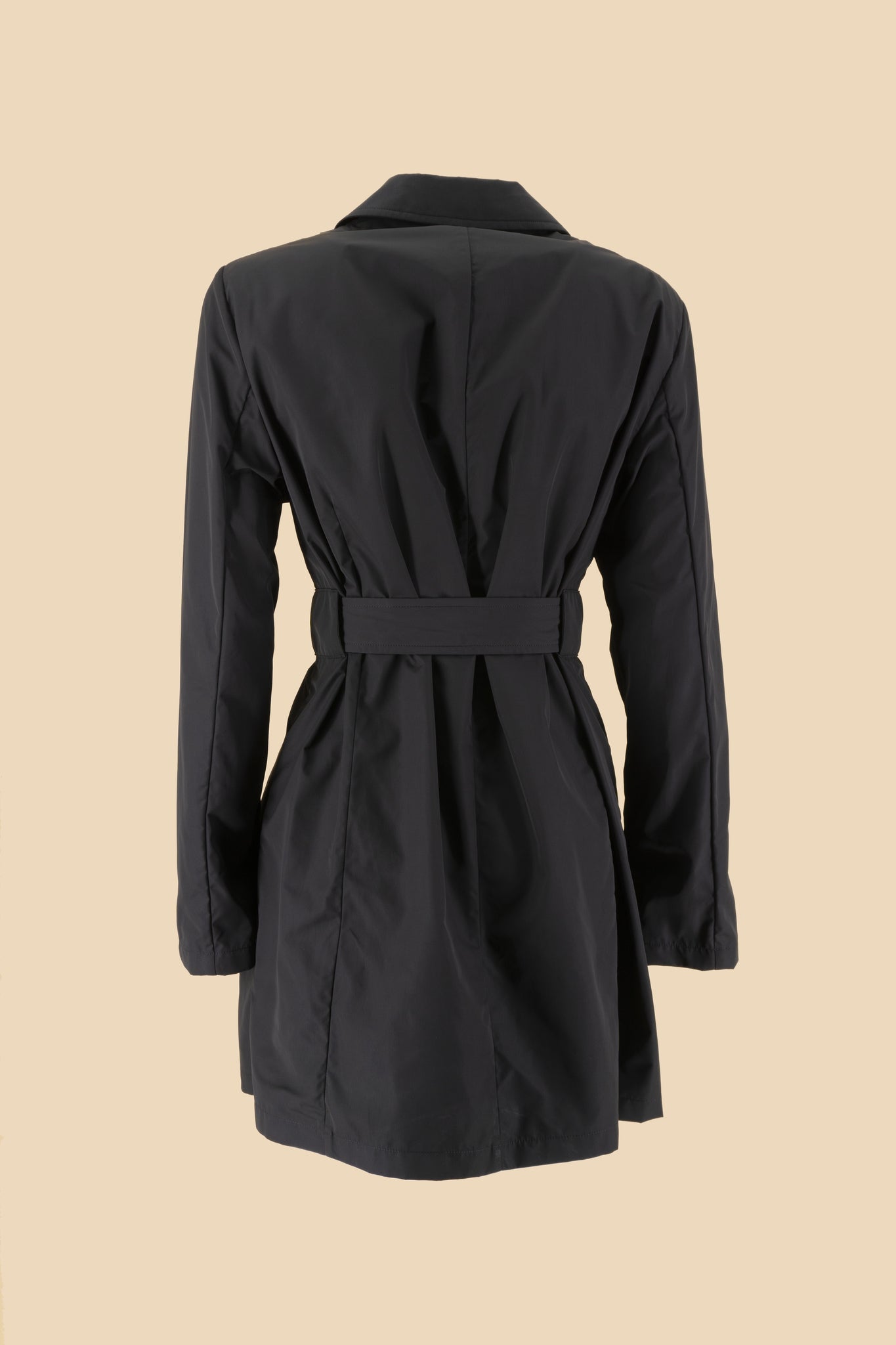 Trench liscio sporty chic / Nero - Ideal Moda