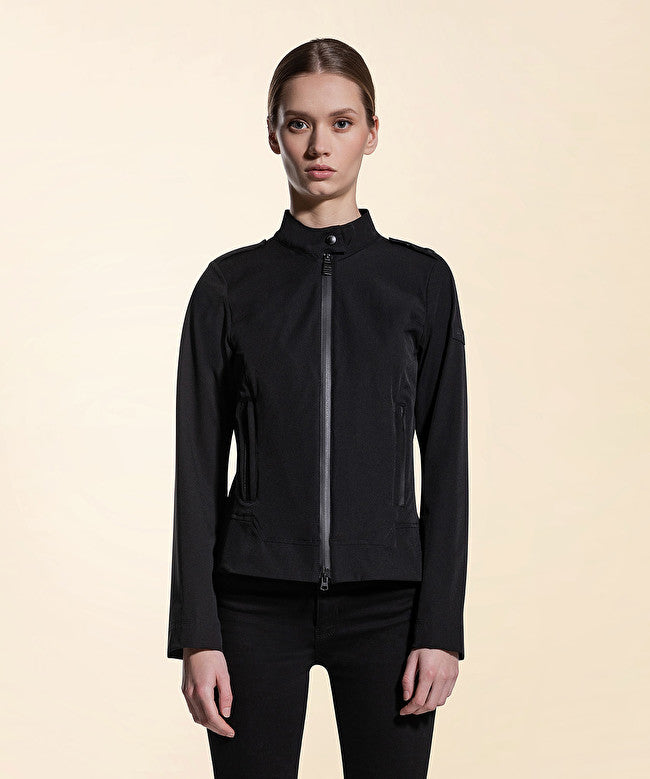 Biker slim stretch e down proof / Nero - Ideal Moda